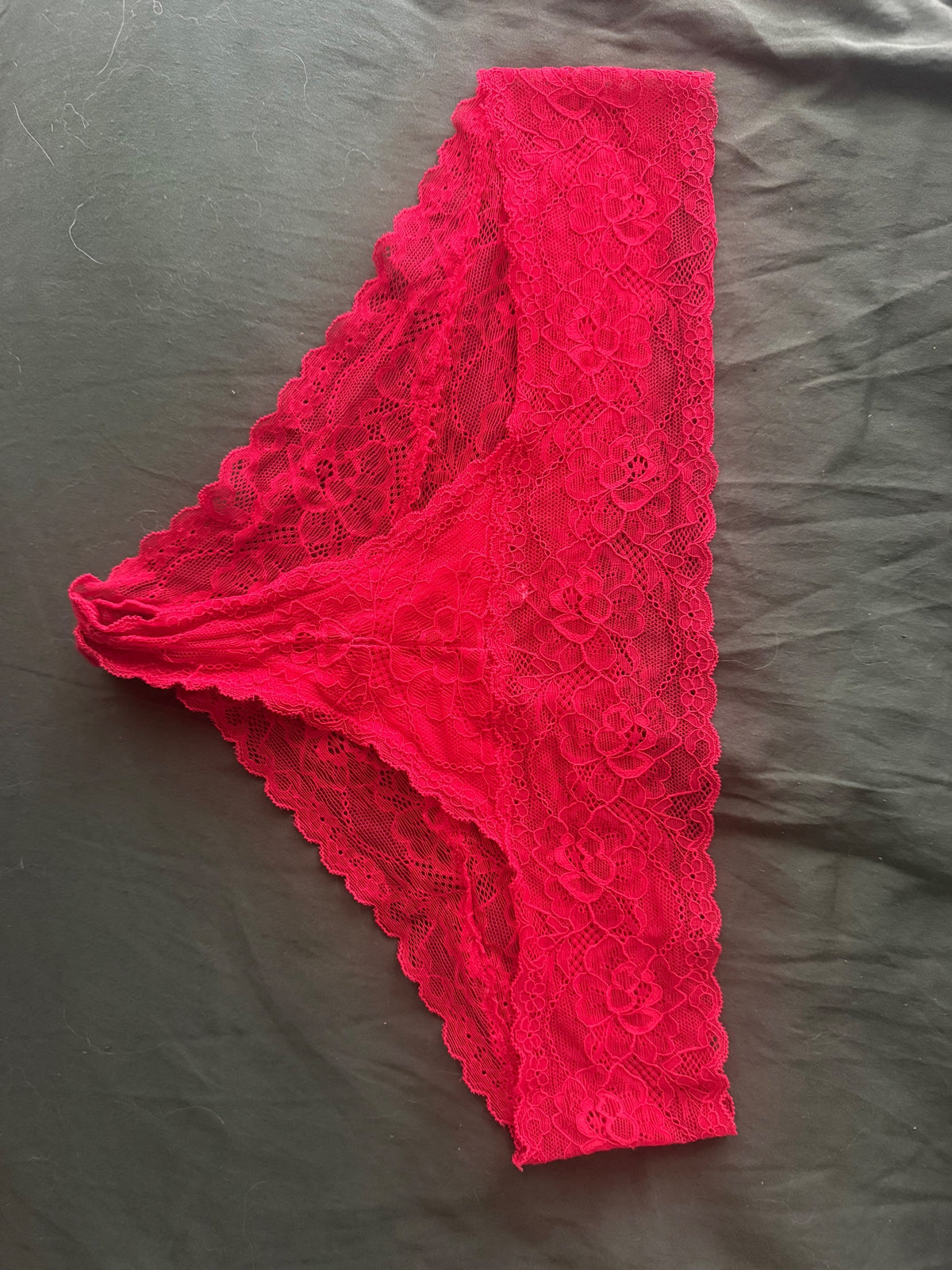 Red Lace Panties – 3 days worn