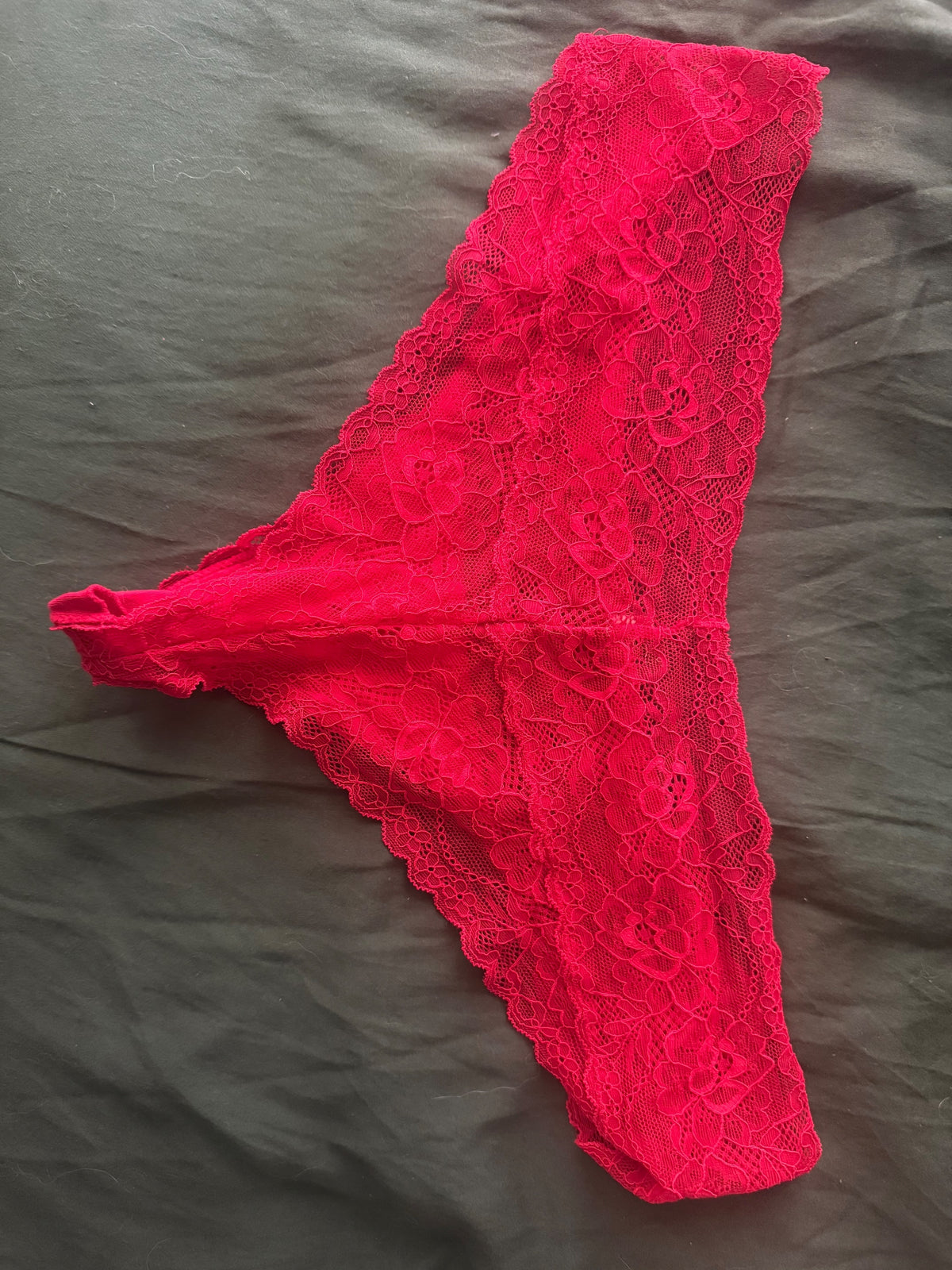 Red Lace Panties – 3 days worn