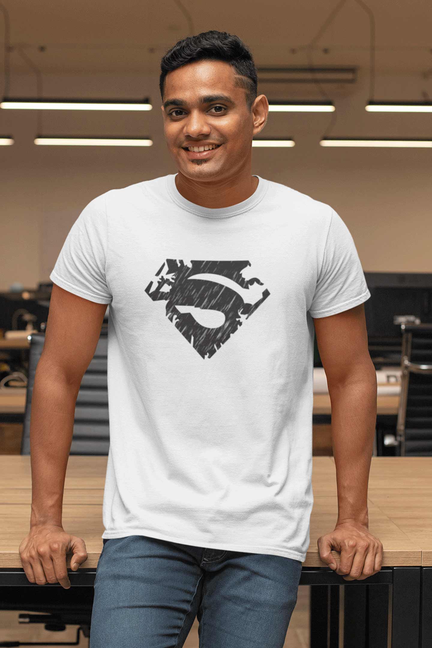 Superman T-Shirts For Men || White || Stylish Tshirts || 100% Cotton || Best T-Shirt For Men's
